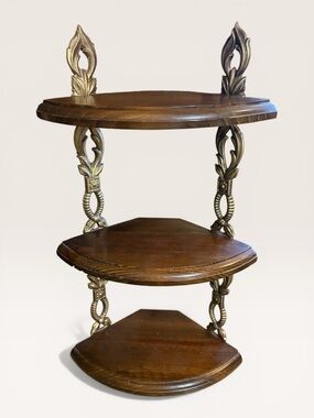 Vintage MCM Sexton 3-Tier Corner Shelf